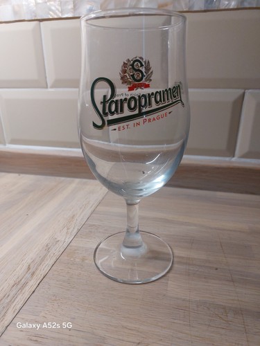 Staropramen pint glass chalice - pint,