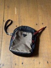 Prada Pouch Messenger Bag, Tartan & Navy