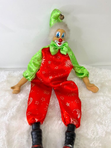 Vintage clown doll jester red - clown,