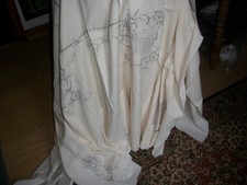 Very Large Vintage Cream Linen