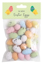 36 x Foam Mini Easter Egg Decorations Colourful Party Home DIY Gifts Art Crafts