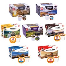 48 KEURIG K-CUP COMPATIBLE PODS CAPSULES: SUMATRA, NAPOLI, ROMA, COLOMBIA,TUSCAN
