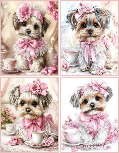 Puppy dog shabby chic - dog,