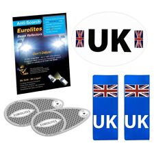 Eurolites Headlamp Headlight Beam Adaptors UK Sticker Numberplate Adhesive