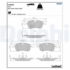 LP3850 DELPHI BRAKE PAD SET