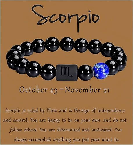 Scorpio zodiac bracelet - scorpio,