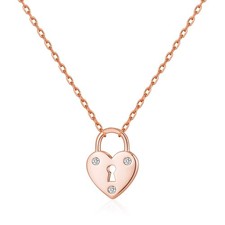 Rose Gold Plated Heart Padlock