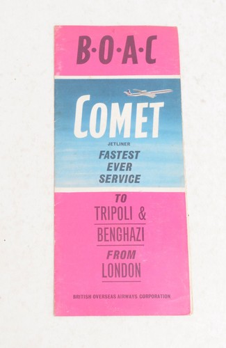 Airline leaflet boac comet - leaflet,