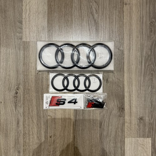 Audi gloss black badge set - black,