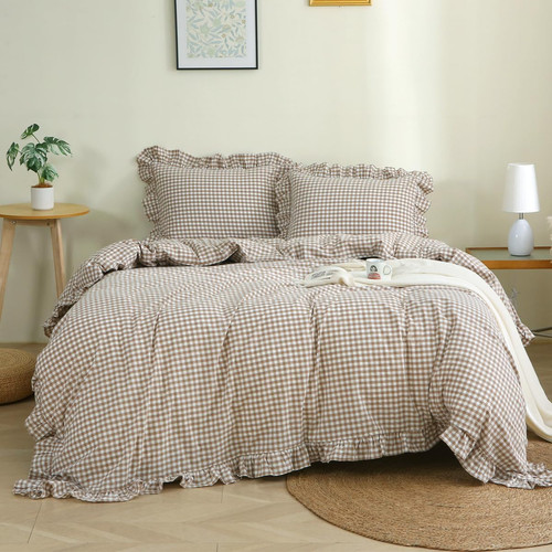 Taupe white plaid - taupe/white,