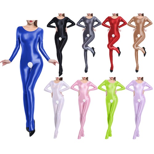 Womens glossy crotchless - glossy,