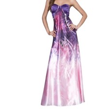 La Femme Pink Purple Maxi Prom