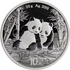 2026 China Panda Silver Coin - 30 Grams - 10 Yuan - 999 Silver