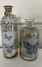 The Range Two Crackle Glass Ornaments/Candle holders