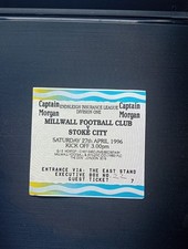 Ticket : 1995/96 27/4/1996 Div 1 Millwall v Stoke City .. Excellent
