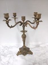 VTG 5 Arm Brass Candelabra