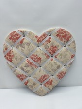 Heart-Shaped Fabric Memo Pin Board Organizer Beautiful Decorative/ Wall Hanging