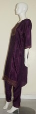 Indian Churidar Dark Purple Colour with Embroidery Work Size 3XL for Women