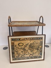 Vintage rattan bar cart - rattan,