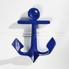 Anchor Shaped Wall Hook | Blue