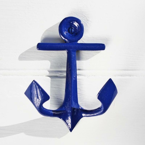 Anchor shaped wall hook blue - anchor, |