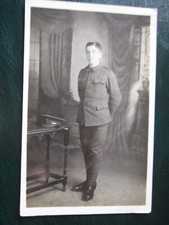 Military Postcard of man in