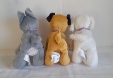 Batta Pucci pups – Plush - Pug – Schnauzer – Maltese pups – Set of three.