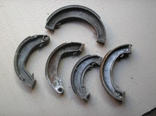 Norton BSA 350 500 600 ? RANDOM MIXED brake shoes x5 USED JOB LOT SPARES REPAIR