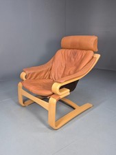 Vintage Skippers Leather and Bentwood Cantilever Apollo Chair 1970s EB10036 MBEN