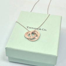 Tiffany & Co. Interlocking 1837 Triple Circles Pendant Silver Necklace Size 17"