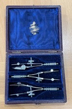 Vintage STANLEY, Gt Turnstile, Holborn,  Spring Bow Compasses In Original Case