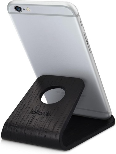 Wooden desktop phone stand - wooden,