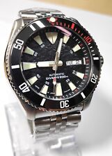Blood Moon SKX Seiko NH36 Men's Mod Custom Dive Watch Red AR Sapphire Blk Dial