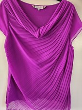 Principles Magenta Pleated Cowl Top 18 petite