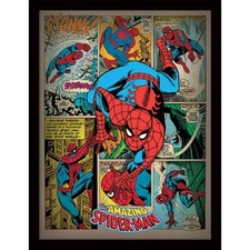 Spider-Man - Retro - Official 30 x 40cm Framed Print Wall Art