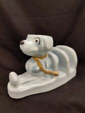 Vintage Ceramic Lustre Ware Puppy Dog Novelty Egg Cup & Toast Rack Dippy 7" Long