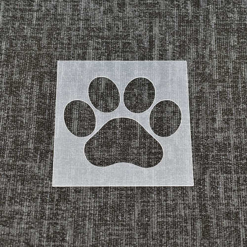 Paw print stencil reusable - paw,