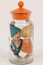 Vintage Pair of Pixie Elf Christmas Ornaments Japan