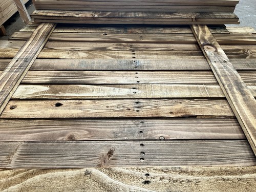Scorched reclaimed pallet - scorched,