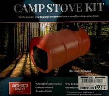 Barrel Camp Stove Kit, Cast