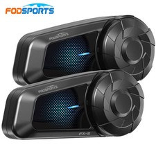 2x FX-S Motorcycle Helmet Intercom Bluetooth Headset 2-way 1000m Communication