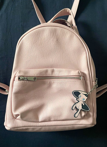 Pink mini faux leather - pink,