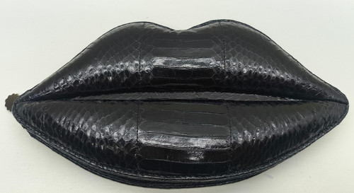 Lulu guinness black snakeskin - lulu,