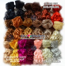 Mohair for Dolls, Wavy Pro Quality Weft For BLYTHE BJD Waldorf wig, rooting hair