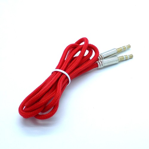 Premium braided 5mm aux - braided, 3.5mm