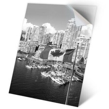 1 x Vinyl Sticker A2 - BW - Vancouver City Canada Travel America #43704