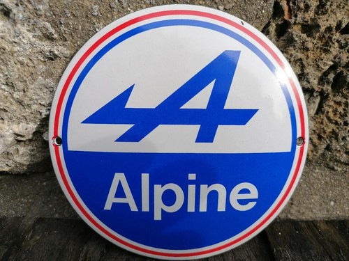 Alpine enamel sign renault - enamel,