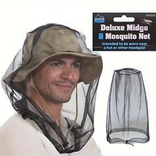 2 x Midge Mosquito Insect Hat Bug Mesh Head Net Face Protector Travel Camping UK