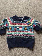 Next Boys Christmas Knitted Jumper 3-6 Months Baby