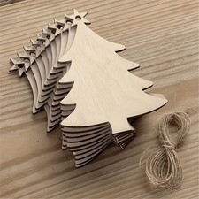 10pcs Wooden Christmas Tree